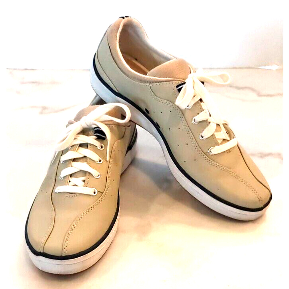 Keds Cream Leather Lace-Up Sneakers